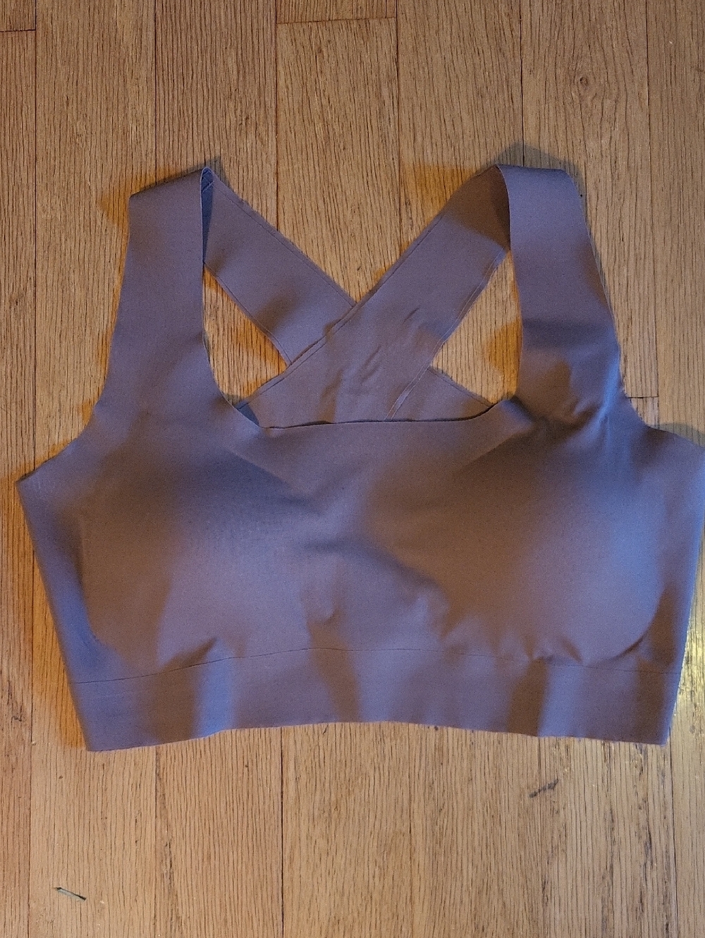 Source Unknown Dusty Mauve Crisscross Seamless Sports Bra